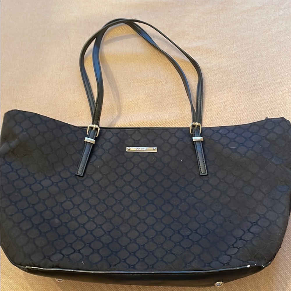 Nine West Black Tote Bag with multiple compartments